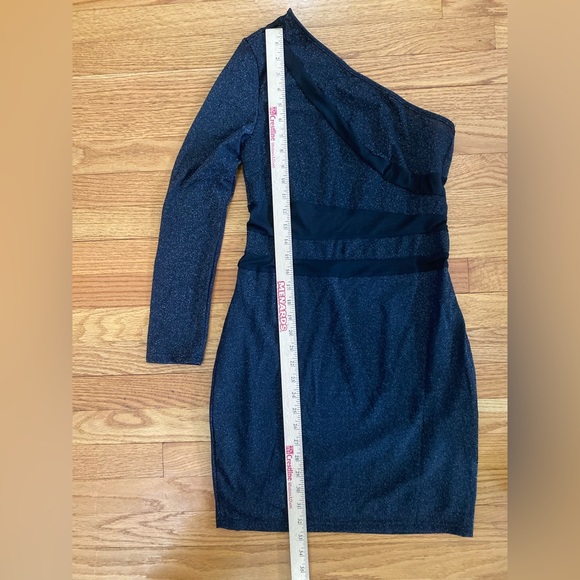 Shein Dress Women’s Petite Large Black Bodycon, One Shoulder NWOT - Picture 7 of 8